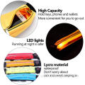 LED USB Rechargeable Reflective Belt Bag